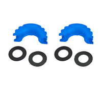 3/4" Red D-Ring Bow Shackle 10500LB w Blue Plastic noise vibration Protector