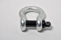 (2) 3/4" Bow Shackle BLACK Screw Pin Red Plastic noise reducer Protector Jeep CJ