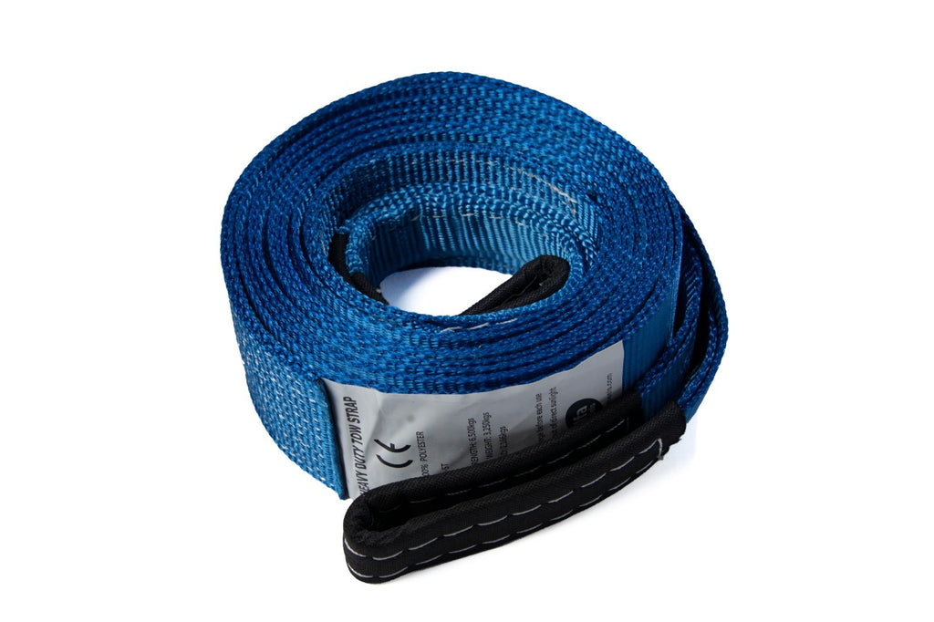 Tow Strap 20ft 3" 6.5TON 14000lb BLUE winch sling off-road ATV UTV recovery 3x20