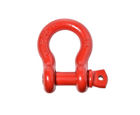 8 Pack 5/8" Red Bow Shackle Tow D-Ring w 3/4" Clevis Screw Pin WLL 7000 lbs