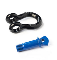10x 1/2" Black Bow Shackle w Blue Clevis Screw Pin 2 TON 4400 lbs capacity