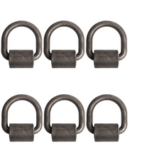 6x D Ring Weld On Tie Down 5/8" Flatbed Truck Trailer Chain Ratchet Strap Cargo