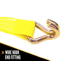 10 pcs - 2" 5T JJ Double J Wire Hook tie down strap cargo webbing rigging