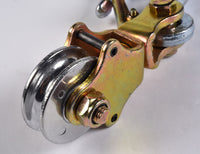 2xWire Rope Pulley Block 1 Ton Swivel Eye Hoist Hook Snatch Sheave Anodized