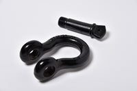4x 7/8" Bow Shackle D-Ring Black Tow Lift 1" Clevis Screw Pin 14000 lbs