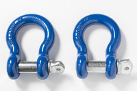 Pair of 3/4" Blue Bow Shackle 10500LB w galvanized pin
