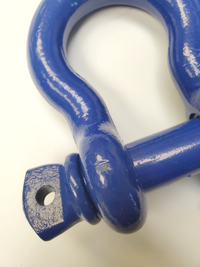 2x Bow Shackle Blue 7/8" D-Ring 6.5 Ton w 1" Clevis Screw Pin 14000 lbs Hummer