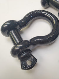 Openbox BLACK D-Ring 3/4" Bow Shackle w 7/8" Screw Pin 10500 LB Capacity Jeep CJ