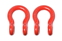 10 Pack 5/8" Red Bow Shackle Tow D-Ring w 3/4" Clevis Screw Pin WLL 7000 lbs