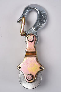 Swivel Eye Hoist Hook Wire Rope Pulley Block 1 Ton Snatch Sheave Shop rigging