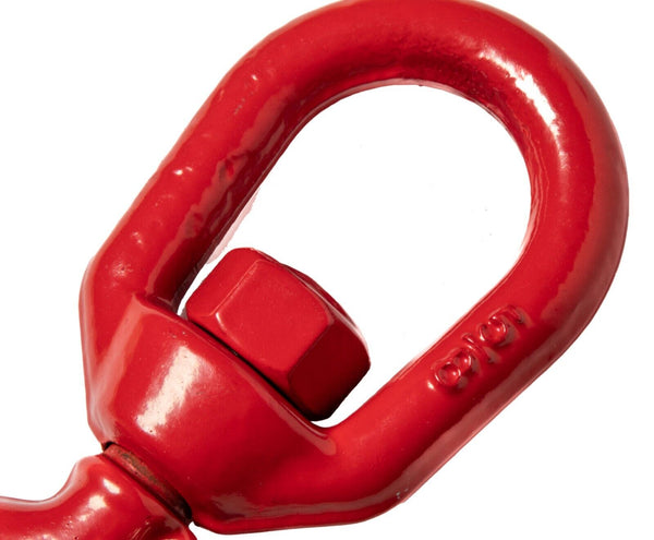 x4 Red Swivel Eye Hook 3 Ton Hoist Lifting Rigging G70 w Latch 5/8