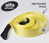 2x Tow Straps+Bow Shackles Winch Rig 3" 9Ton 3x10 ft Red Pin Tree Saver Recovery