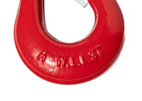x4 Red Swivel Eye Hook 3 Ton Hoist Lifting Rigging G70 w Latch 5/8" Steel Crane