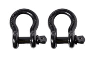 4x 7/8" Bow Shackle D-Ring Black Tow Lift 1" Clevis Screw Pin 14000 lbs