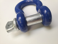 x2 OPEN BOX Bow Shackle Blue 7/8" DRing 6.5 Ton w 1" Galv Clevis Screw Pin 14000