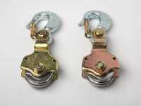 6xWire Rope Pulley Block 2Ton Swivel Eye Hoist Hook Snatch Block Sheave Anodized