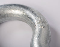 2x Galvanized 3/4" Bow Shackles D Rings Blue Screw 7/8" Pin Jeep CJ  4 3/4 Ton