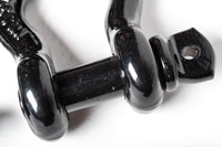 x4 OPEN BOX 5/8" Black Bow Shackle D-Ring w 3/4" Clevis Screw Pin WLL 7000lbs