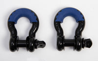 2x Bow Shackles 3/4"+Blue Plastic Anti Noise Vibration Protector Screw Pin 4.75T