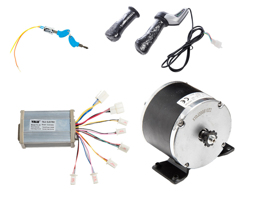 Electric Motor Currie 24V 900W Kit w Control XYD-13 11 Tooth #25 w key throttle