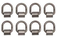 (8) Tie Down 1/2" D Ring Weld-On Flatbed Truck Trailer Ratchet Strap Cargo