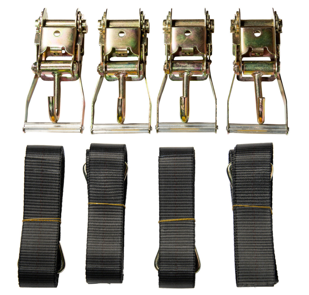 12pc Lasso Wheel Tow Truck Tie Down Axle Strap Ratchet J Finger Hook Tire Black