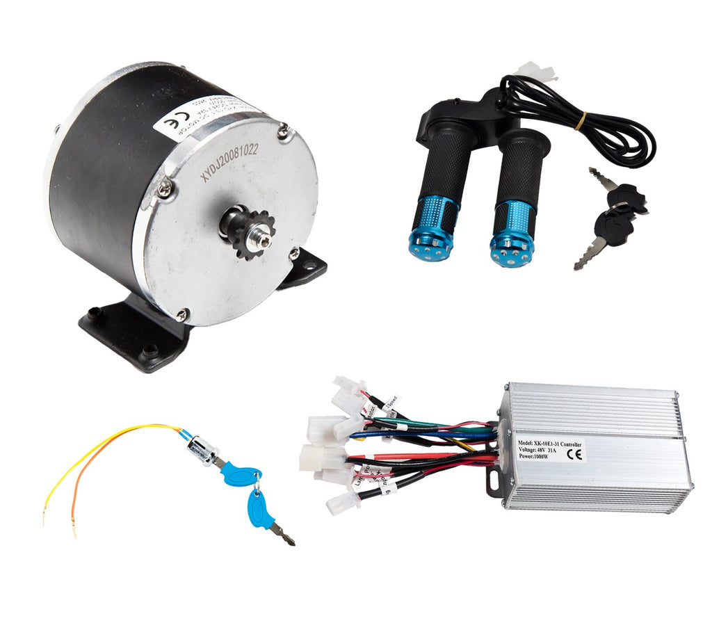 Electric Kart Motor Overvolt Kit Currie base 48V 900W Controller Throttle & key