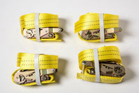 4x Ratchet Strap 1.5"x15' 4000lb J Hook Heavy Duty Tie Down Cargo ATV UTV 1.5x15