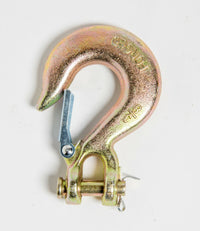 (2) 3/8" G70 Clevis Slip Hooks with Latch Safety Chain Hook Tow Truck Tie Down