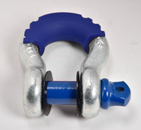 4x Bow Shackles 3/4"+Blue Plastic Anti Noise Vibration Protector Screw Pin 4.75T