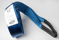 Tow Strap 20ft Snow Rescue 3x20 3" 20000 lb 9Ton +2x 7/8 Bow Shackles galv-black