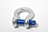 (4) 3/4" D-Ring Bow Shackle 4.75Ton w BLUE Pin Recovery Tow Jeep Off Road 4x4 CJ