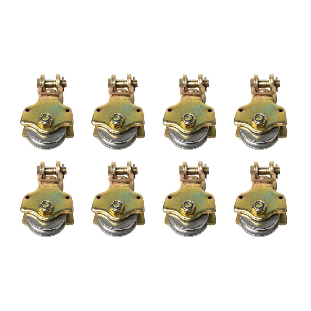 8xWire Rope No Hook Pulley Block 2Ton Swivel Eye Hoist Hook Snatch Anodized