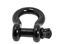 Two 3/4" Black Bow Shackles 10500LB w Blue Plastic noise vibration Protector