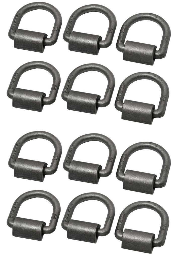 12x 5/8" D Ring Weld On Tie Down for Flatbed Truck Trailer Chain Straps Rope