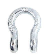 Two 3/4" Galvanized Bow Shackles 10500LB Blue pin w noise vibration Protector