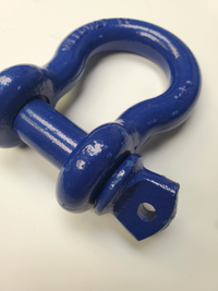 OPEN BOX Bow Shackle Blue 7/8" D-Ring 6.5 Ton w 1" Clevis Screw Pin WLL 14000