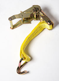 8x Yellow Ratchet Strap J Hook 1.5"x15' 4000lb Heavy Duty Tie Down Cargo ATV UTV