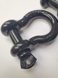 x2 OPEN BOX Black D-Ring 7/8" Bow Shackle w black pin 14000 LB Capacity Jeep CJ