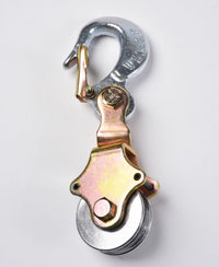 Swivel Eye Hoist Hook Wire Rope Pulley Block 1 Ton Snatch Sheave Shop rigging