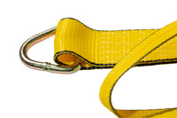 12pc 4-set Lasso Wheel Tow Tie Down Axle Strap Ratchet J Finger Hook Tire Towing