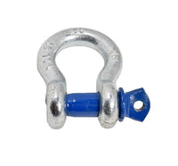 4x 1/2" Bow Shackle Galv Blue w Clevis Screw Pin Anchor 2 TON 4400 lbs capacity