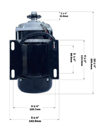 Electric motor 800W 36 V DC gear reduction +Rev Controller+Foot Throttle+KeyLock