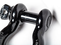 x4 OPEN BOX 5/8" Black Bow Shackle D-Ring w 3/4" Clevis Screw Pin WLL 7000lbs