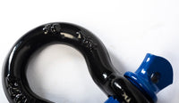 10x 1/2" Black Bow Shackle w Blue Clevis Screw Pin 2 TON 4400 lbs capacity