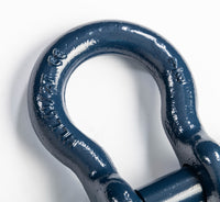 2x 7/8" Bow Shackle D-Ring 6.5 Ton BLUE w 1" Clevis Screw Pin 14000 lbs Hummer