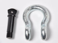 4x 7/8" Bow Shackle D-Ring Zinc Plated w Black 1" Clevis Screw Pin 14000 lbs.