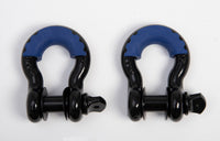 2x Bow Shackles 3/4"+Blue Plastic Anti Noise Vibration Protector Screw Pin 4.75T