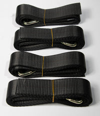 12pc Lasso Wheel Tow Truck Tie Down Axle Strap Ratchet J Finger Hook Tire Black