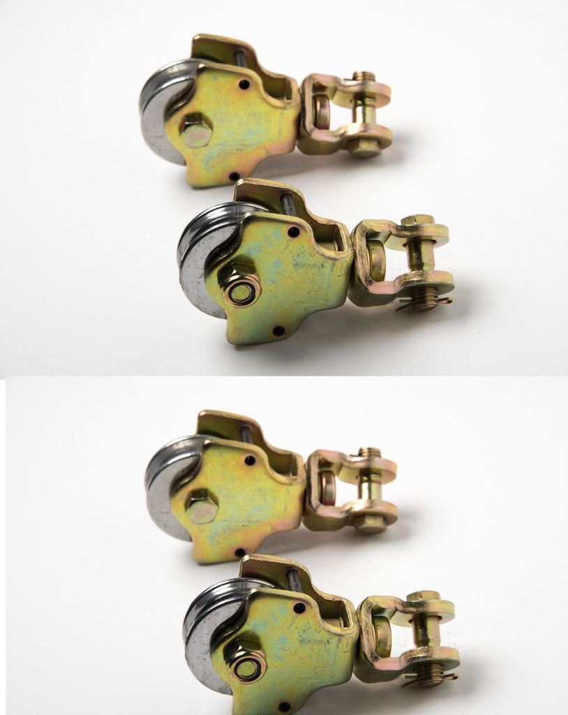 4xWire Rope No Hook Pulley Block 2Ton Swivel Eye Hoist Hook Snatch Anodized